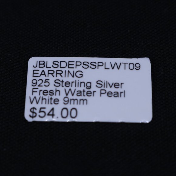 White Fresh Water Pearl Post Earrings – Sterling Silver - Picture 4 of 4